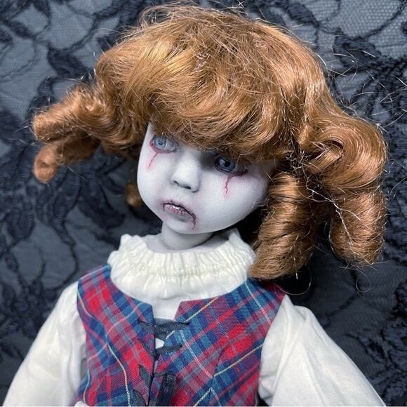 OOAK Creepy Odd 14” Little Red Riding Hood Scary Halloween Horror Art Doll - Picture 11 of 13